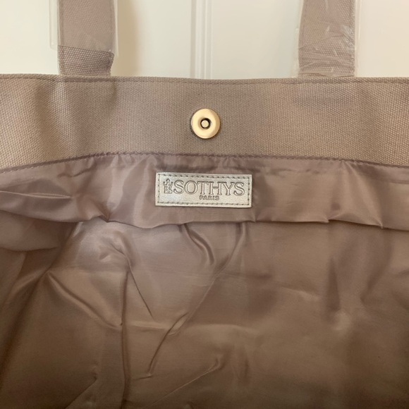 Sothys Paris Taupe Canvas Tote Handbag - Picture 6 of 6